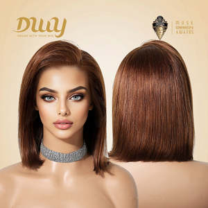 Lillie H-DWY Women's 13*6 Natural Textured HD for Lace Frontal <b>Wig</b> Pre-Plucked 13 Inches Human Hair <b>Bob</b> Invisible Frontal <b>Wig</b> - Product Image 6