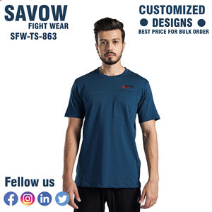 T-shirts en coton pour hommes à la mode Muscle Fit à manches courtes haut extensible mince pour vêtements de sport d'été vêtements décontractés pour la musculation de gymnastique - Product Image 5