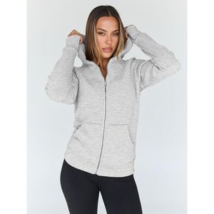 Sweats à capuche personnalisés pour femmes automne hiver sweat-shirt ample et sweat à capuche court à col roulé et fermeture éclair pour femmes - Product Image 6
