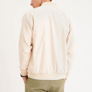 Chaqueta Bomber de satén de invierno informal para hombre, decoración de botones de poliéster, chaqueta bordada de tela satinada para hombre - Product Image 2