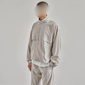 เสื้อกันลมแบบมีซิปสำหรับผู้ชายเสื้อแจ็กเก็ตไนลอนแบบรูดซิปโลโก้ออกแบบได้ตามต้องการเสื้อแจ็คเก็ตน้ำหนักเบา - Product Image 1