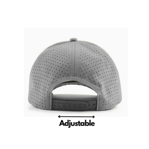 หมวกกอล์ฟกันน้ำพิมพ์โลโก้ตามสั่ง หมวกแก๊ป 6 แผงแบบ Snapback ตัดด้วยเลเซอร์ ระบายอากาศได้ดี พร้อมแผ่นปะทอ - Product Image 3