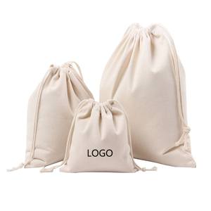 Bolsa de regalo con cordón de diseño elegante de Navidad 100% algodón Original para eventos de boda en bolsas de compras de lona - Product Image 5