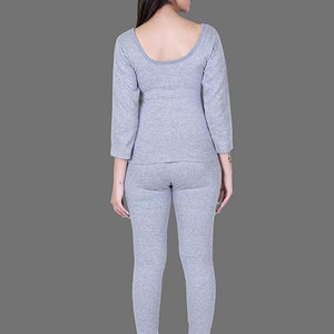 <b>Women</b> Soft Silk <b>Thermal</b> Pyjama Set Half Sleeve Top Pants Breathable Sleepwear Suit Velour 2026 - Product Image 3