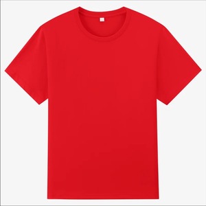 เสื้อยืดแขนสั้นผู้ชายสำหรับฤดูร้อน2025ผ้าฝ้าย100% ใหม่สีพื้นหลวมลำลอง-เสื้อสีชมพูแดงสำหรับขนาดพิเศษ - Product Image 1