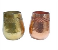 Vase de table rond en verre soufflé opaque de style nordique moderne, luxe, grand format, avec couleur et taille personnalisées