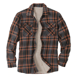 Chemise à carreaux à capuche d'extérieur vintage personnalisée Plus Vestes d'hiver pour hommes - Product Image 1