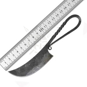 Cuchillos de vajilla de acero funcionales para acampar al aire libre, cubiertos de comedor retorcidos de estilo Medieval hechos a mano personalizados, OEM de alta calidad - Product Image 3