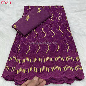 YC65 africain coton dentelle tissu cristal <span class=keywords><strong>coupon</strong></span> Sénégal dentelle brodée en tissu de mariage africain - Product Image 3
