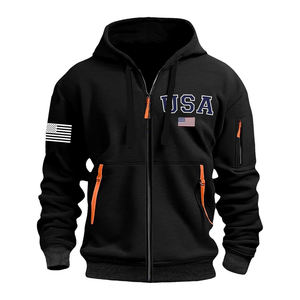 Latest Design Top Quality Custom Sweatshirt Blank Hoodies Sport Wear Full Zip Hoodies for Men - Product Image 2