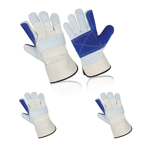 Gants de travail pour monteurs canadiens, robustes, de sécurité industrielle, en cuir de vachette renforcé, confortables, en coton, couleur personnalisée - Product Image 6