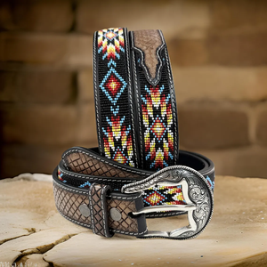 Ceinture d'outillage en cuir occidental sur mesure sculptée à la main en alliage gaufré floral accessoire décontracté d'affaires mode à la mode OEM & ODM - Product Image 4