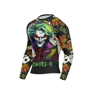 Custom Breathable <b>Long</b> MMA Private Label Compression Rash Guard Shirt UPF50 Protection Polyester/Nylon Silk Screen Printed 240g - Product Image 3