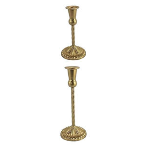 Bougeoir au design élégant Photophore Décoration de la maison Éclairage de qualité supérieure Métal doré Laiton Bougeoir Chandelier - Product Image 3