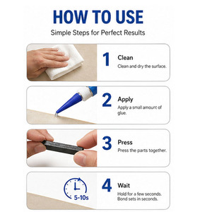 Pegamento Líquido Transparente <span class=keywords><strong>Universal</strong></span> de 3g, 12 Unidades por Tarjeta, Adhesivo de Secado Rápido y Fuerte Unión para Uso Doméstico y Bricolaje, Precio Económico - Product Image 5