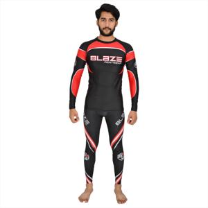 เสื้อยืดพิมพ์โลโก้ JJ BLANK MMA rash GUARD สำหรับผู้ชายแบบเป็นทางการออกแบบโลโก้ได้ตามต้องการ - Product Image 2