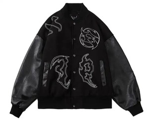 Veste à capuche Letterman de baseball personnalisée du fabricant OEM veste universitaire en tissu de laine pour hommes de haute qualité support en chenille mince - Product Image 2