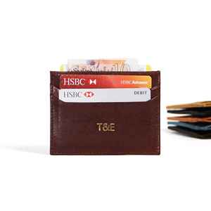 ที่ใส่บัตรหนังแท้พรีเมี่ยมกระเป๋าสตางค์แบบบางทำด้วยมือมีขอบขัดเงาออแกไนเซอร์มีสไตล์สำหรับ HLC-0058เดินทาง - Product Image 4