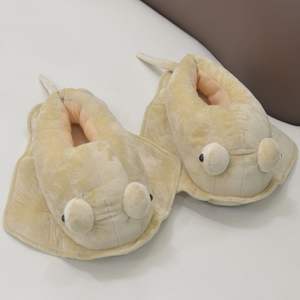 Chaussons antidérapants pour femmes, hommes, couples, adultes, nouveauté, jouet en peluche 3D, poisson monstre ray, intérieur, maison - Product Image 2