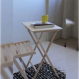 WELL HOME Tavolo Consolle 48x35x64 cm, Tavolino Ausiliario Flessibile in Legno di Faggio e Melamina - Product Image 3