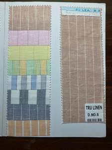 Tissu Tru Linen rayé et à carreaux 60 Lea Premium pour chemises - Product Image 3