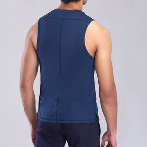 Débardeurs d'entraînement à séchage rapide pour hommes, chemise musculaire anti-bactérienne, gilet athlétique de gymnastique sans manches, vente en gros - Product Image 4