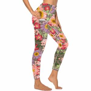 Wholesale Solid High-Waisted Scrunched Butt Yoga Gym Pants Quick Dry Fitness <b>Leggings</b> <b>With</b> <b>Pockets</b> Customizable Logo Tights - Product Image 1