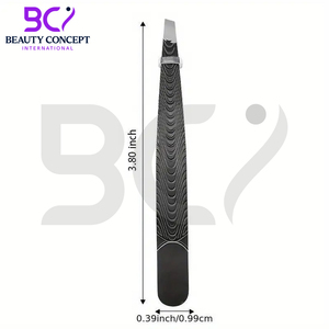 Pinzas para Cejas de Acero Inoxidable Duradero de Color Negro con Punta Inclinada, Estilo Clásico, Nuevas y Modernas, Multiusos para un Depilado Perfecto - Product Image 3