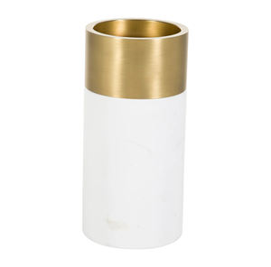 Unique Design Set of 3 <b>White</b> Marble and Brass <b>Pillar</b> <b>Candle</b> Holder <b>Candle</b> for Home & Wedding Decor <b>Candle</b> <b>Pillar</b> - Product Image 6