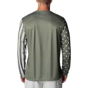 Design personnalisé imprimé par sublimation OEM Service à manches longues Performance Vêtements pour hommes Chemises de pêche Polyester Spandex 220g - Product Image 2