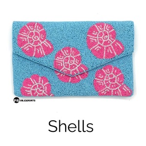 กระเป๋าคลัทช์ประดับลูกปัดสีขาวลายดอกไม้แฟชั่นสำหรับผู้หญิงกระเป๋าราตรีสุดชิคกระเป๋าสายโซ่สำหรับงานแต่งงานเครื่องประดับรูปทรงเรขาคณิตที่สง่างาม - Product Image 2