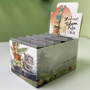 Insignias de solapa coleccionables de la caja sorpresa al por mayor, con diseño del Zodíaco Chino Tradicional, de latón bañado en plata y serigrafiadas - Product Image 2