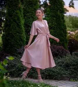 2024 nouvelles femmes et filles Max robe décontracté manches courtes ou longues à la main col en v bouton robe avec taille naturelle - Product Image 3