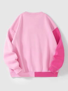 Nuevo 2022 alta calidad invierno Casual Deporte Mujer Stand Fleece sudadera logotipo personalizado Color bloque personalizado colores sudaderas - Product Image 2