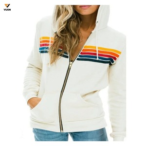 Sweat à capuche zippé imprimé de haute qualité avec broderie par sublimation Logo personnalisé Sweats à capuche à fermeture éclair en coton lourd 100% - Product Image 2