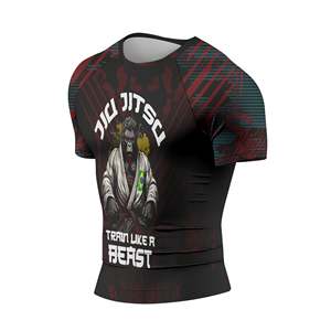 Rash Guards For Men Sportswear Customized Logo Printing Solid Rash Guards Breathable Lightweight Quickdry Rash Guards - Product Image 4