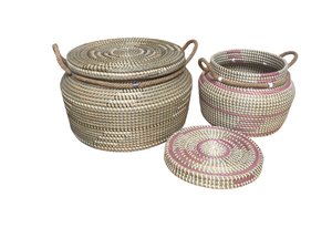 Eco-friendly Segrass Storage <b>Basket</b> with Handles Handmade in Vietnam - Product Image 5