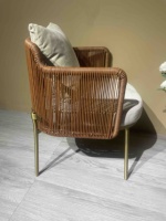 Chaise de balcon, mobilier de jardin extérieur pour villa et patio, confortable, légère, durable, en acier inoxydable, imperméable
