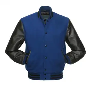 Men Cheap Price Winter Wear 2023 Custom Made Your Own Design High Quality Leather Sleeves Wholesale Varsity Jacket