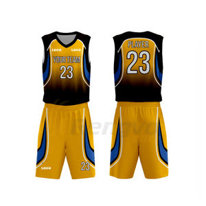 Conjunto de Pantalones Cortos y Camiseta de Baloncesto de Sublimación Digital de Poliéster 100% de Alta Calidad, Transpirable, Antibacteriano, de Secado Rápido, Talla Grande - Product Image 1