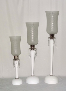 Bougeoir décoratif en métal et verre de qualité supérieure avec verre Royal Luxues Style moderne Fantaisie Pilier Titulaire Pièce maîtresse de mariage - Product Image 4