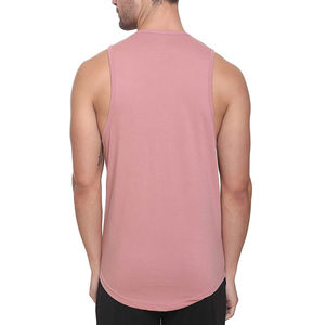 Camiseta sin mangas para hombre hecha de material de algodón y poliéster para actividades informales y deportivas, ideal para sesiones de entrenamiento de verano - Product Image 2
