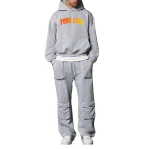 Chándal de invierno para hombre, conjunto de 2 piezas de alta calidad, conjunto de pantalones Cargo holgados para hombre, chándales para hombre y conjunto de Jogger con múltiples bolsillos - Product Image 1