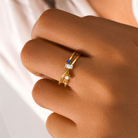 Meilleures ventes 2024 Bijoux en argent pur Anneaux de couple simples Argent sterling 925 Anneau d'index ouvert pour femmes et hommes