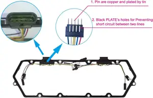 7.3L Diesel Powerstroke Valve Cover Gasket With Injector Glow Plug Harness Kit For 1994-1997 Ford Truck F250 F350 F4TZ-9D930-K