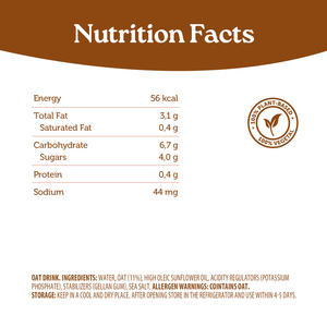 Bebida de Avena a Base de Plantas OraSi Barista para Profesionales, 1 Litro, 12 Unidades, 420 Días de Vida Útil - Product Image 2