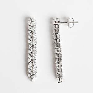 Pendientes de Perlas Geométricas para Boda y Fiesta Clara, Plata de Ley 925, Diseño Moderno - Product Image 5