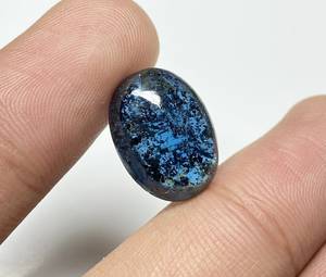 Cabochon ovale en vrac de pierre précieuse de cyanite naturelle originale coupée prix d'usine en gros pour la fabrication de bijoux OEM de pierres précieuses en vrac véritables - Product Image 2