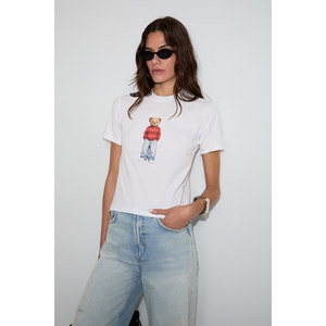 GRIMELANGE ASENA T-shirt imprimé spécial Coupe du Monde pour femme, doux et 100% coton biologique - Product Image 2