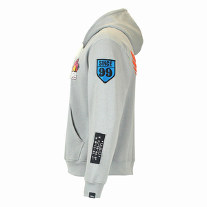 Sweat à capuche personnalisé pour homme, 400 g/m², en molleton 100 % coton épais, avec patchs brodés, style streetwear hiver, haute qualité - Product Image 5